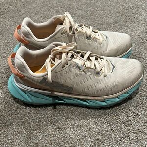 Hoka Profly Women's Cream and Blue Running Shoes size 9